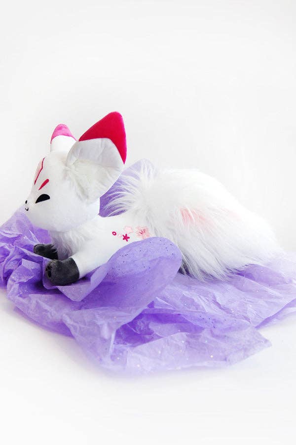 Floral Frolic Sakura Queenie Fox Plush (PINK ear tips)
