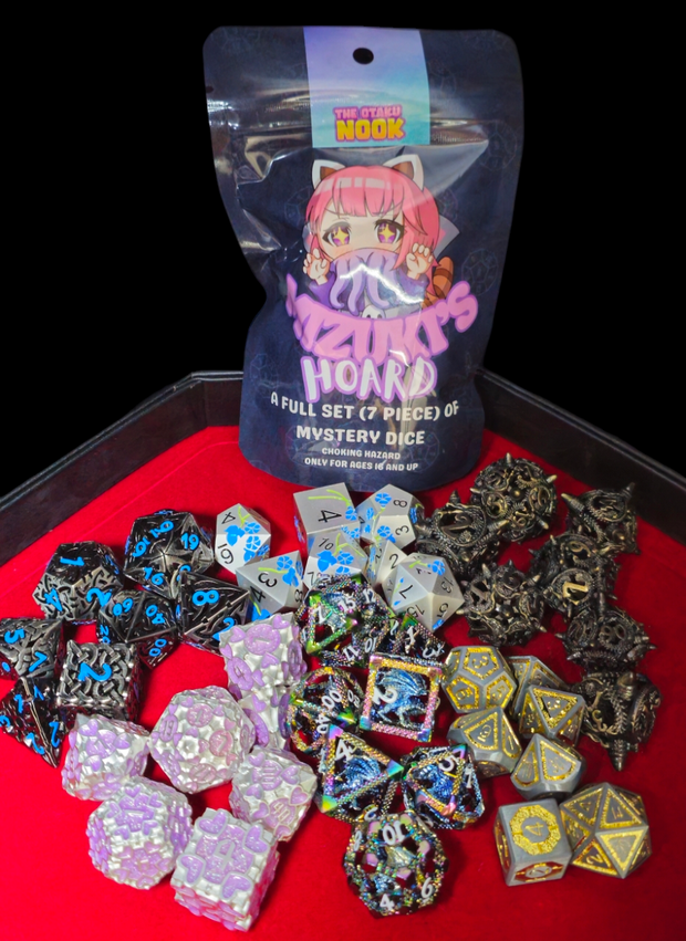 Mizuki's Hoard Matching Metal Dice Blind Bag - Unique Metal Dice sets for D&D