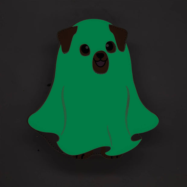 CLOSEOUT! Halloween GLOW-IN-THE-DARK Ghost Dog Handbag