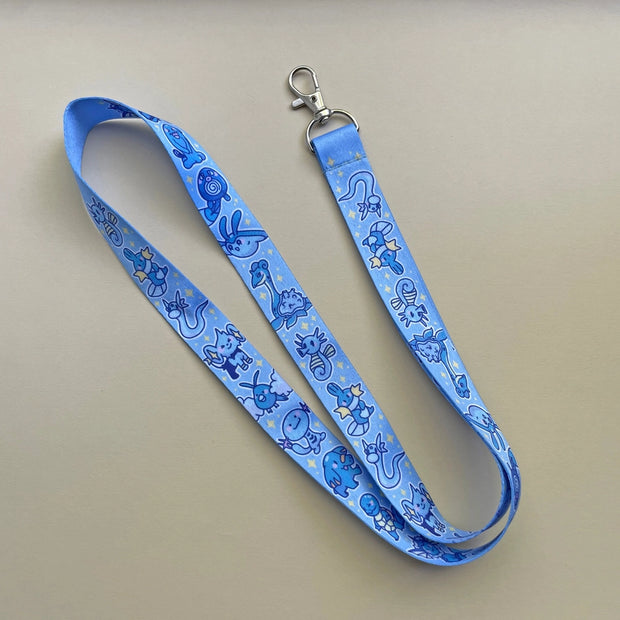 Blue Pokemon Lanyard