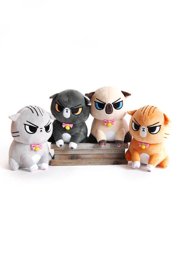 Angry Cat Plush- Orange Tabby Version
