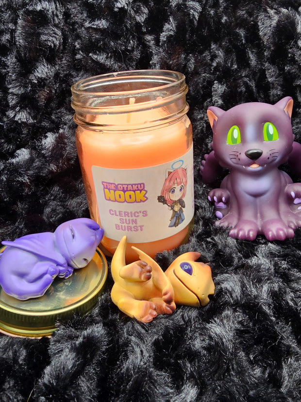 Cleric's Sun Burst: 10 oz D&D Inspired Soy Candle - Radiance