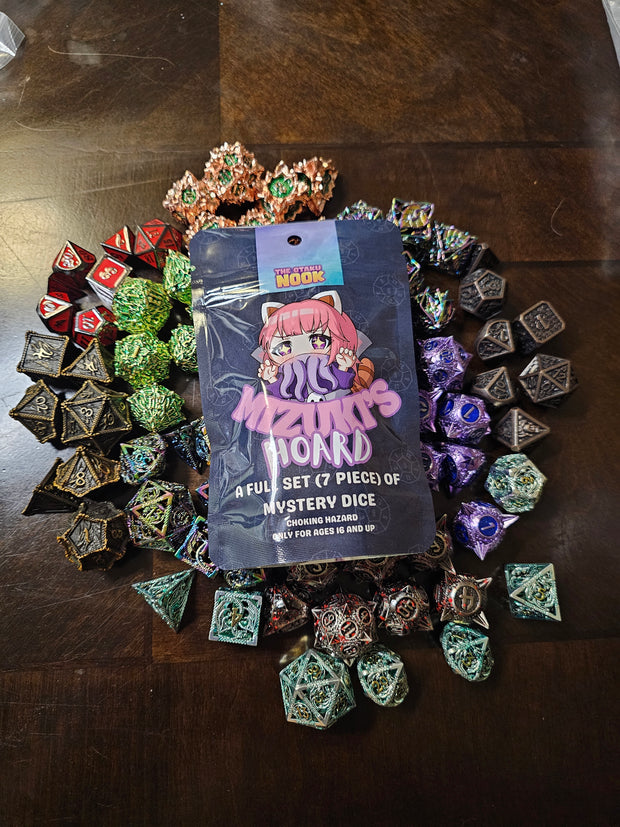 Mizuki's Hoard Matching Metal Dice Blind Bag - Unique Metal Dice sets for D&D