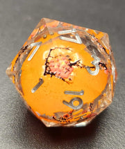 Mizuki's Hoard Emberbloom Sharp Edge Resin Polyhedral Dice Set