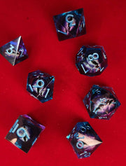 Mizuki's Hoard Dragon Eye Liquid Core Polyhedral Dice Set