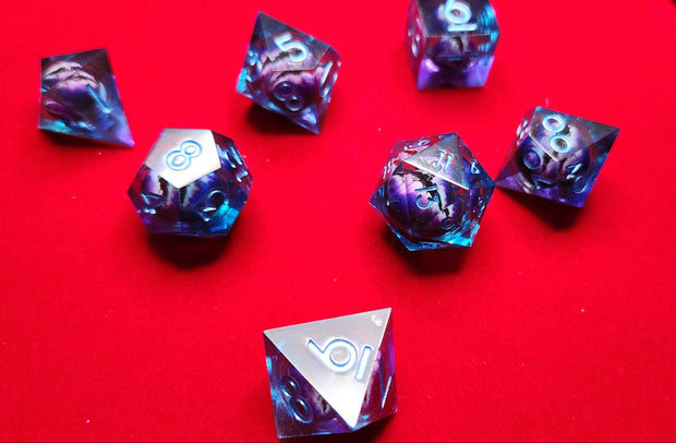 Mizuki's Hoard Dragon Eye Liquid Core Polyhedral Dice Set