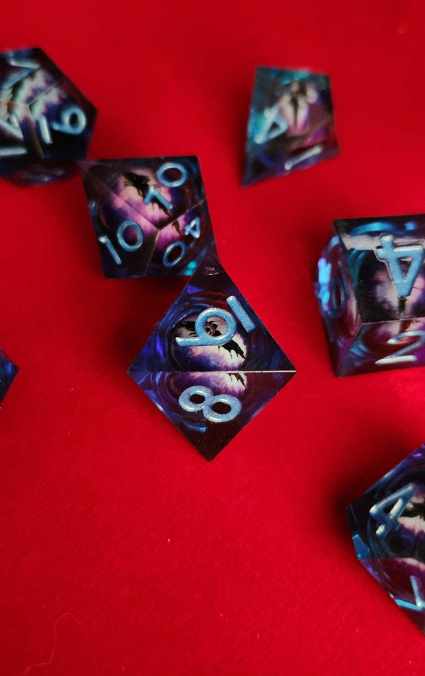 Mizuki's Hoard Dragon Eye Liquid Core Polyhedral Dice Set