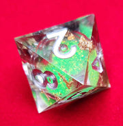 Mizuki's Hoard Corpse Glow Liquid Core Polyhedral Dice Set