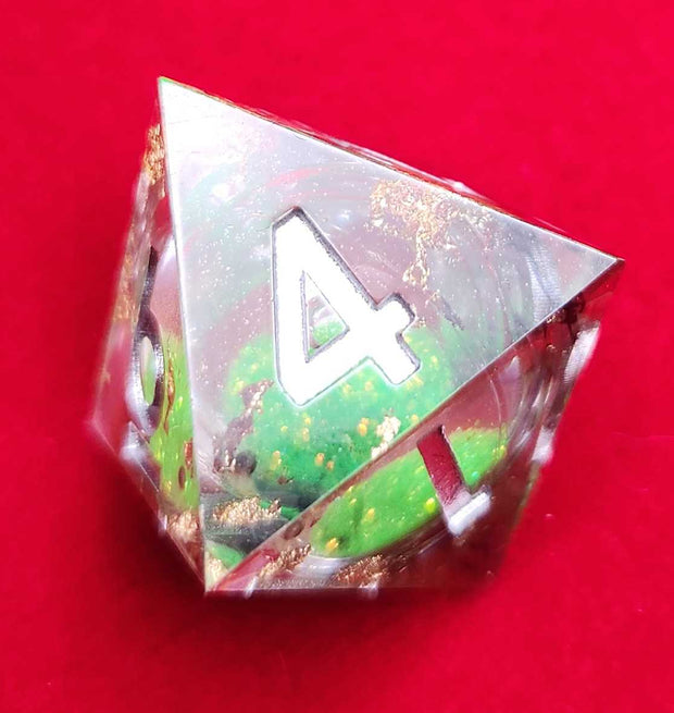 Mizuki's Hoard Corpse Glow Liquid Core Polyhedral Dice Set