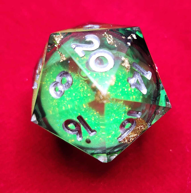 Mizuki's Hoard Corpse Glow Liquid Core Polyhedral Dice Set