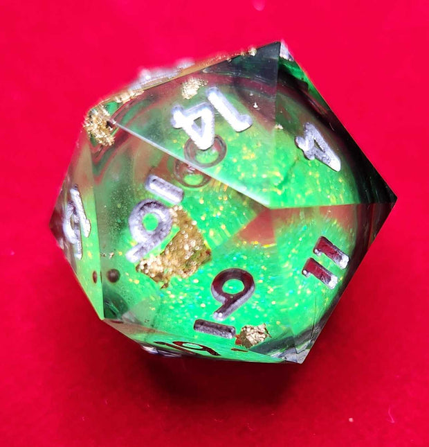 Mizuki's Hoard Corpse Glow Liquid Core Polyhedral Dice Set