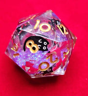 Mizuki's Hoard Mischievous Kitty Liquid Core Polyhedral Dice Set