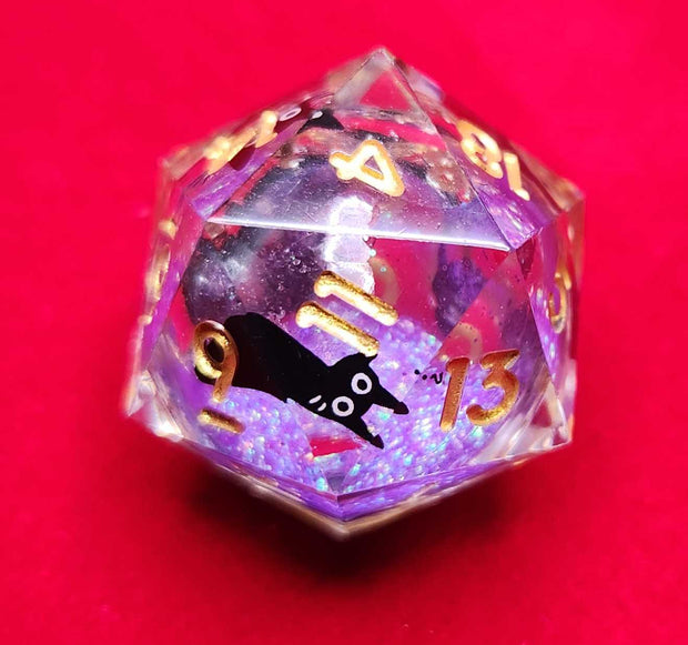 Mizuki's Hoard Mischievous Kitty Liquid Core Polyhedral Dice Set