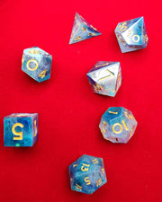 Mizuki's Hoard Crashing Waves Sharp Edge Resin Polyhedral Dice Set