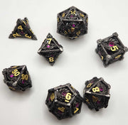 Mizuki's Hoard Red Dragon Eye Metal Polyhedral Dice Set