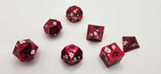 Mizuki's Hoard Vermillion Bloom Metal Polyhedral Dice Set