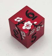 Mizuki's Hoard Vermillion Bloom Metal Polyhedral Dice Set