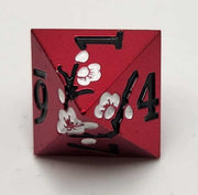 Mizuki's Hoard Vermillion Bloom Metal Polyhedral Dice Set
