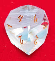 Mizuki's Hoard Diamond Dust Glass Polyhedral Dice Set