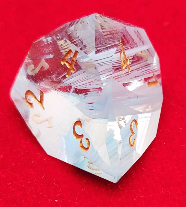 Mizuki's Hoard Diamond Dust Glass Polyhedral Dice Set