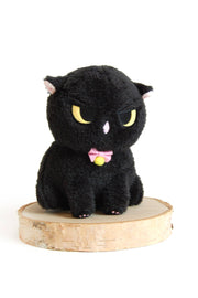 Angry Cat Plush- Fuzzy Black Void
