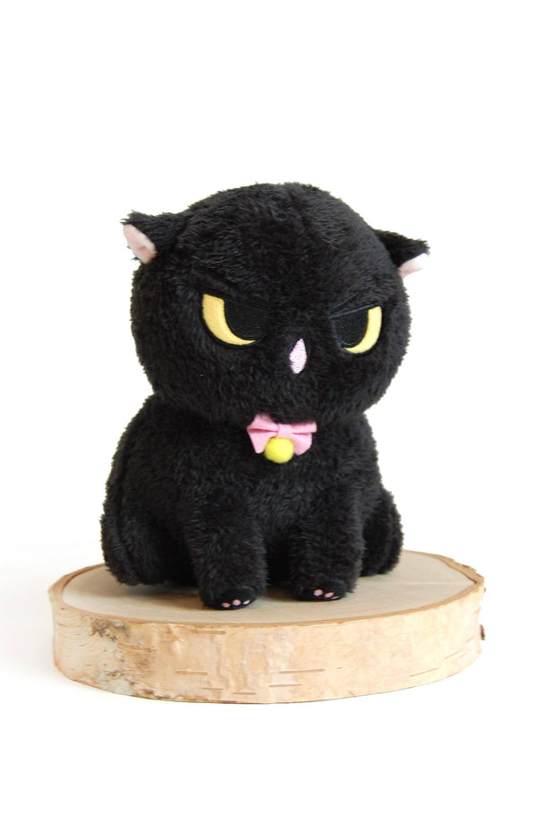 Angry Cat Plush- Fuzzy Black Void