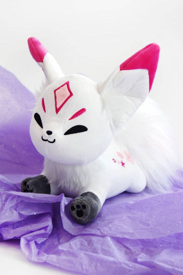 Floral Frolic Sakura Queenie Fox Plush (PINK ear tips)