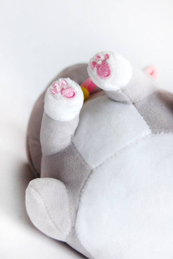 Angry Cat Plush- Gray Tabby Version
