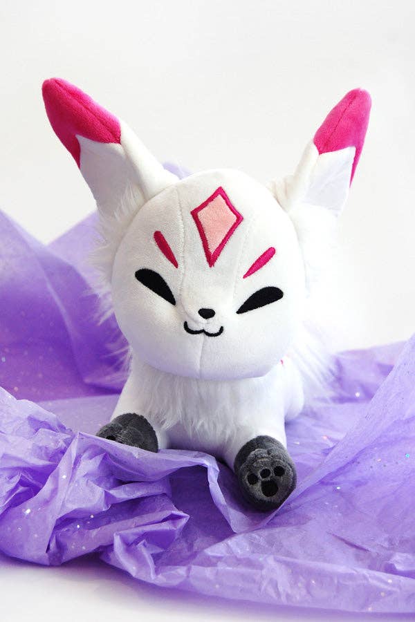 Floral Frolic Sakura Queenie Fox Plush (PINK ear tips)