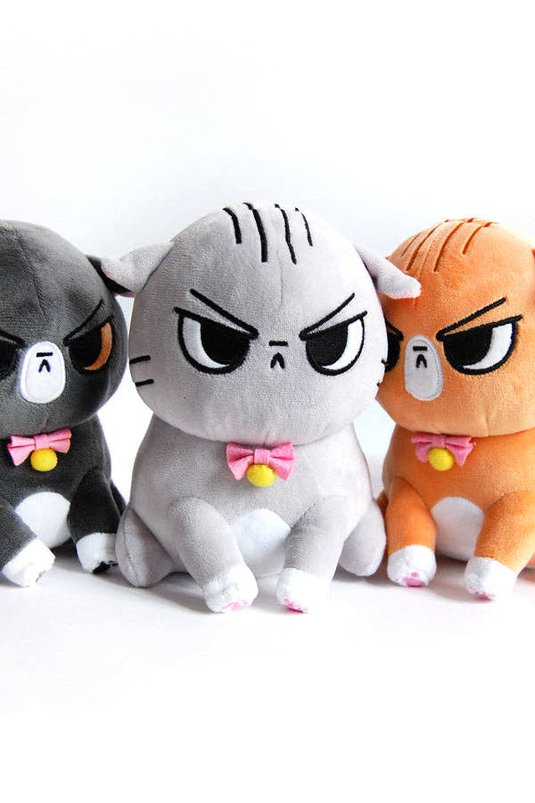 Angry Cat Plush- Orange Tabby Version