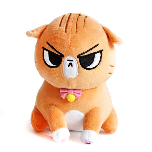Angry Cat Plush- Orange Tabby Version