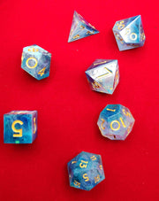 Mizuki's Hoard Crashing Waves Sharp Edge Resin Polyhedral Dice Set