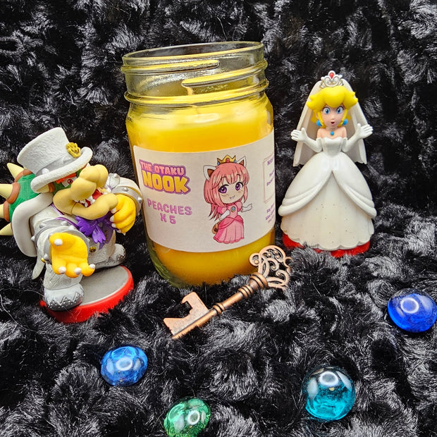 Videogame Inspired - Peaches - 10 oz Soy Blend Wax Candle