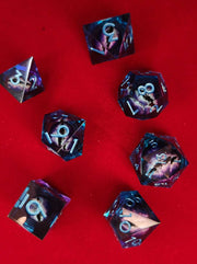 Mizuki's Hoard Dragon Eye Liquid Core Polyhedral Dice Set