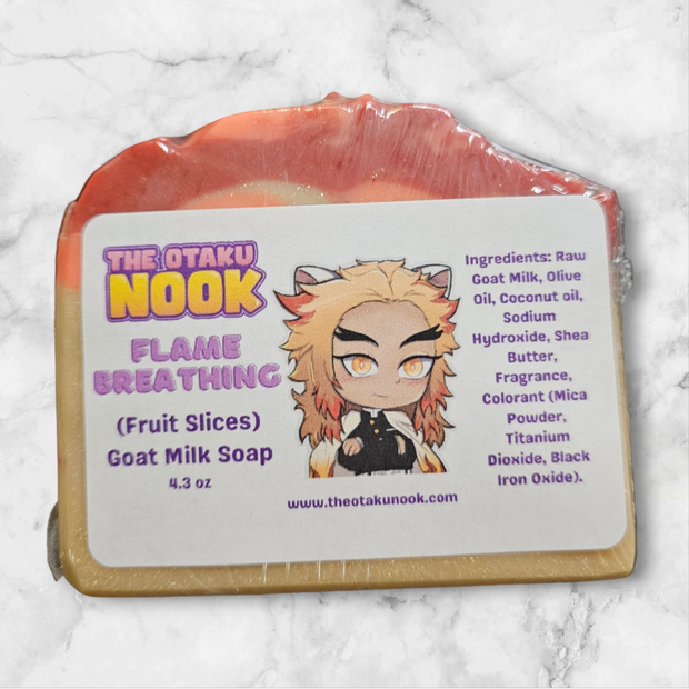 Demon Slayer Kyujuro Rengoku Inspired Goat Milk Soap (Flame Breathing)