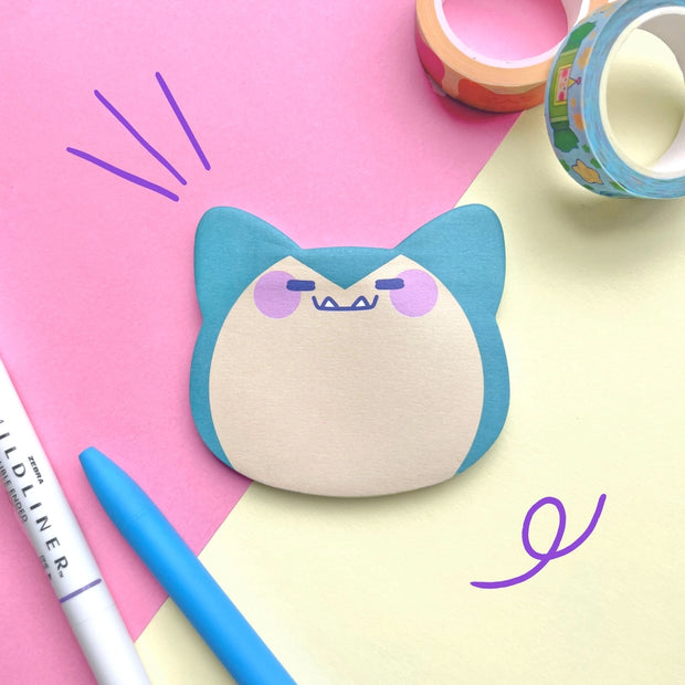 Snorlax Pokemon Cat Shaped Sticky Note ✦ Post-It Note